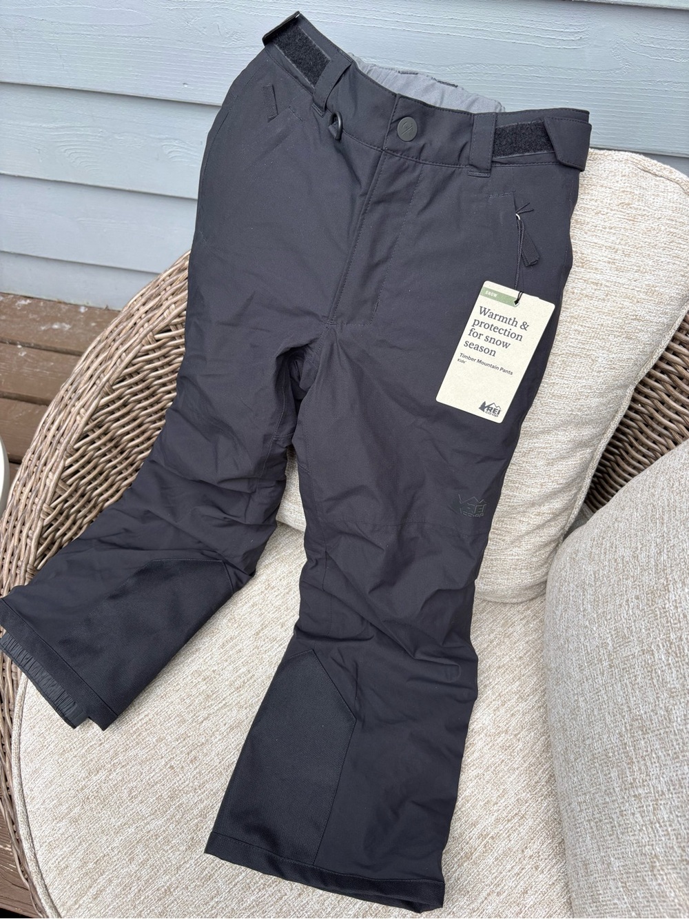 REI Black Fleece-Lined Snow Ski Snowboard Pants